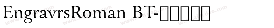 EngravrsRoman BT字体转换